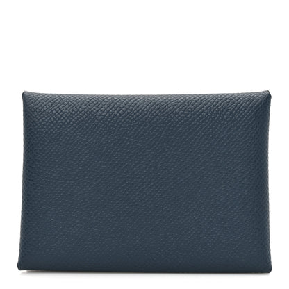 Hermes Epsom Verso Calvi Duo Card Case Bleu De Prusse Vert Fizz 1 of 9