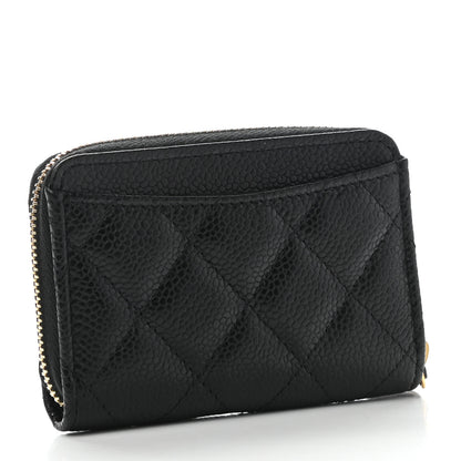 Chanel Caviar Quilted Classic Zipped Coin Purse Black 3 of 8