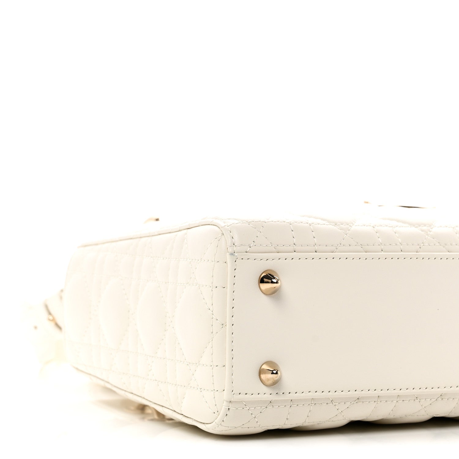 Christian Dior Lambskin Cannage Small Lucky Badges My Lady Dior White 9 of 10