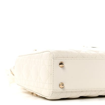 Christian Dior Lambskin Cannage Small Lucky Badges My Lady Dior White 9 of 10