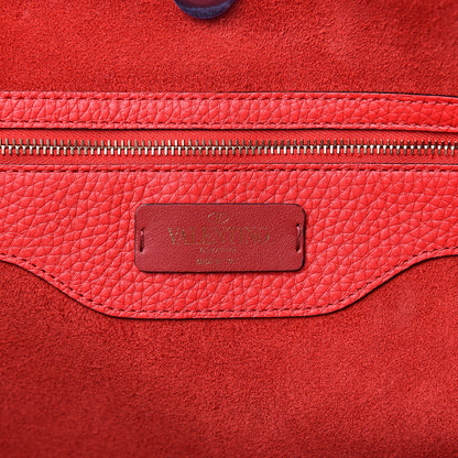 Valentino Garavani Grained Calfskin Rockstud Shoulder Tote Rouge Pur 6 of 11