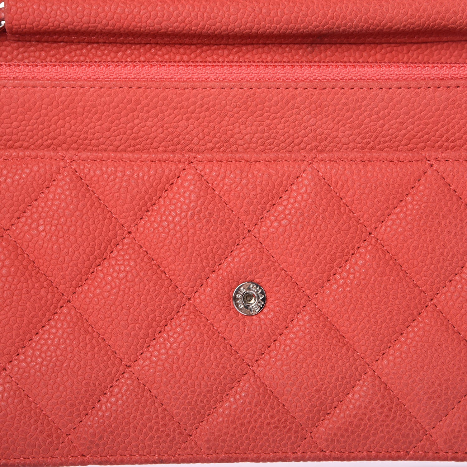 Chanel Iridescent Caviar Quilted Wallet on Chain WOC Pink 8 of 17