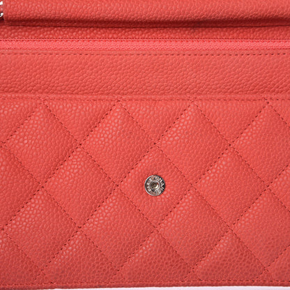 Chanel Iridescent Caviar Quilted Wallet on Chain WOC Pink 8 of 17