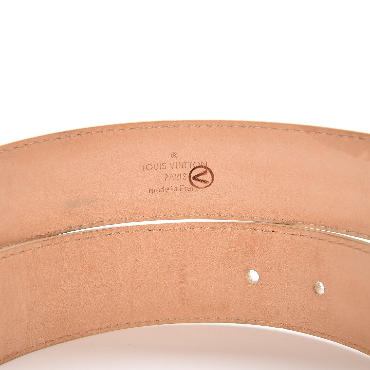 Louis Vuitton Damier Azur Voyage Belt 85 34 3 of 8