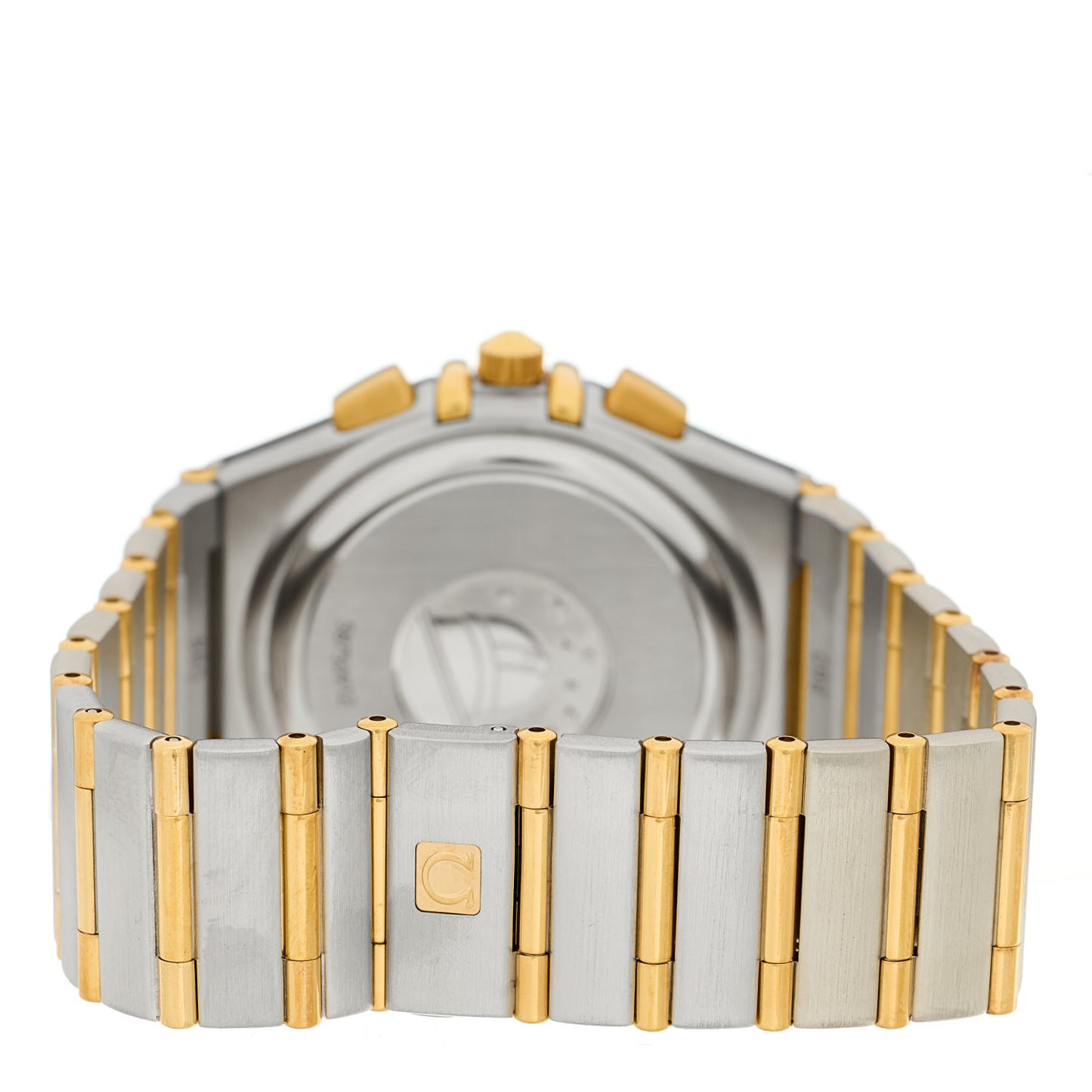 Stainless Steel 18K Yellow Gold 37mm Constellation Chronograph Quartz Watch Champagne 1242.10