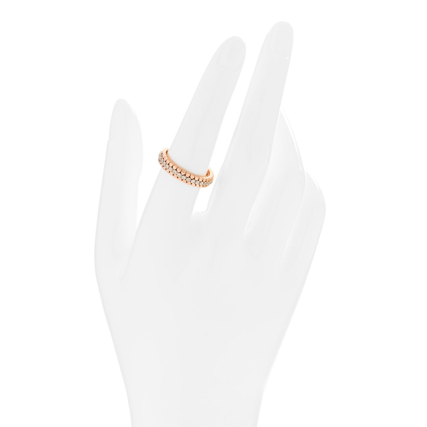 18K Rose Gold Diamond Paloma Picasso Crown of Hearts Band Ring 56 7.5