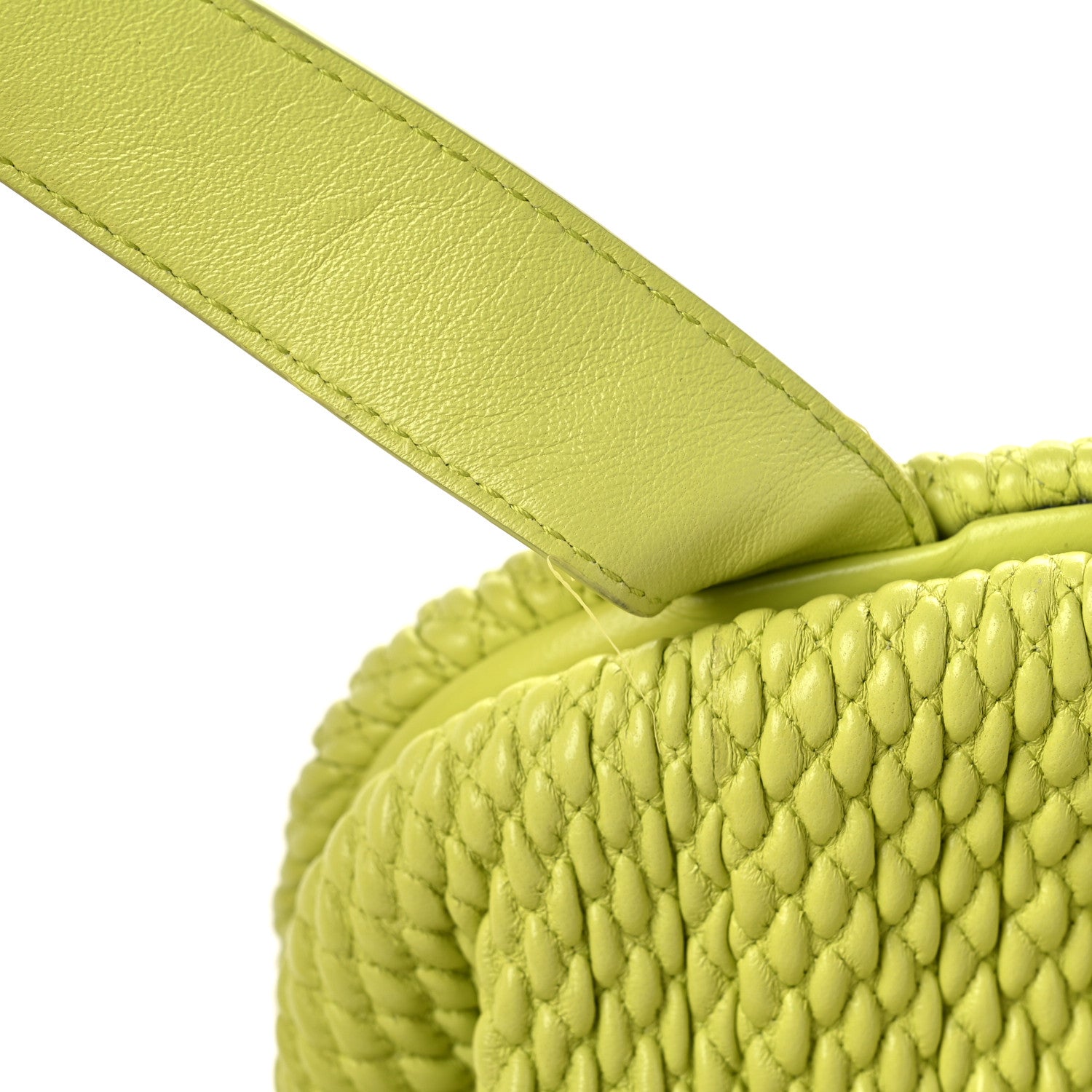 Bottega Veneta Lambskin Knit Large The Point Triangle Bag Seagrass 13 of 13