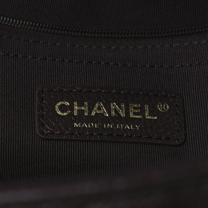 Chanel Grained Calfskin Quilted XXL Travel Flap Bag Dark Brown 6 of 12