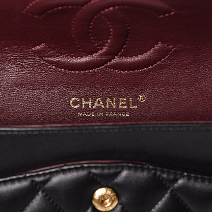 Chanel Lambskin Quilted Medium Double Flap Black 6 of 11