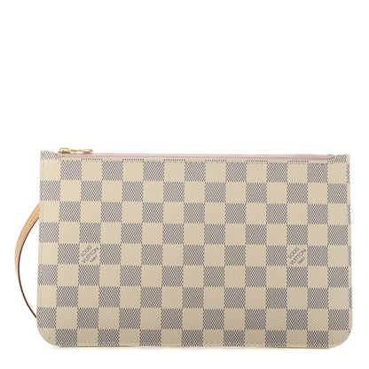 Louis Vuitton Damier Azur Neverfull MM GM Pochette Rose Ballerine 1 of 7