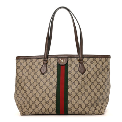 Gucci GG Supreme Monogram Medium Ophidia Shopping Tote Brown 1 of 9