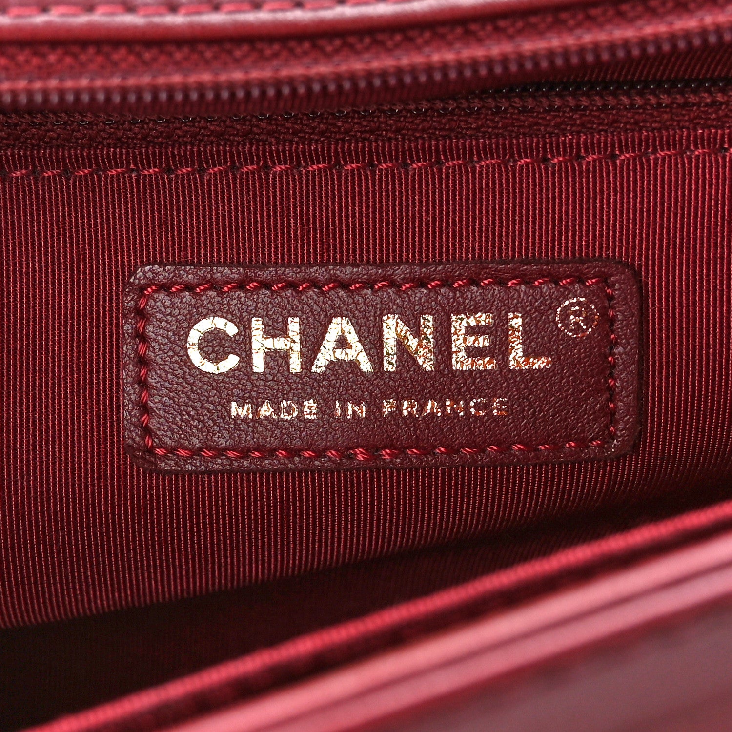 Chanel Lambskin Quilted New Medium Boy Flap Dark Red 6 of 10
