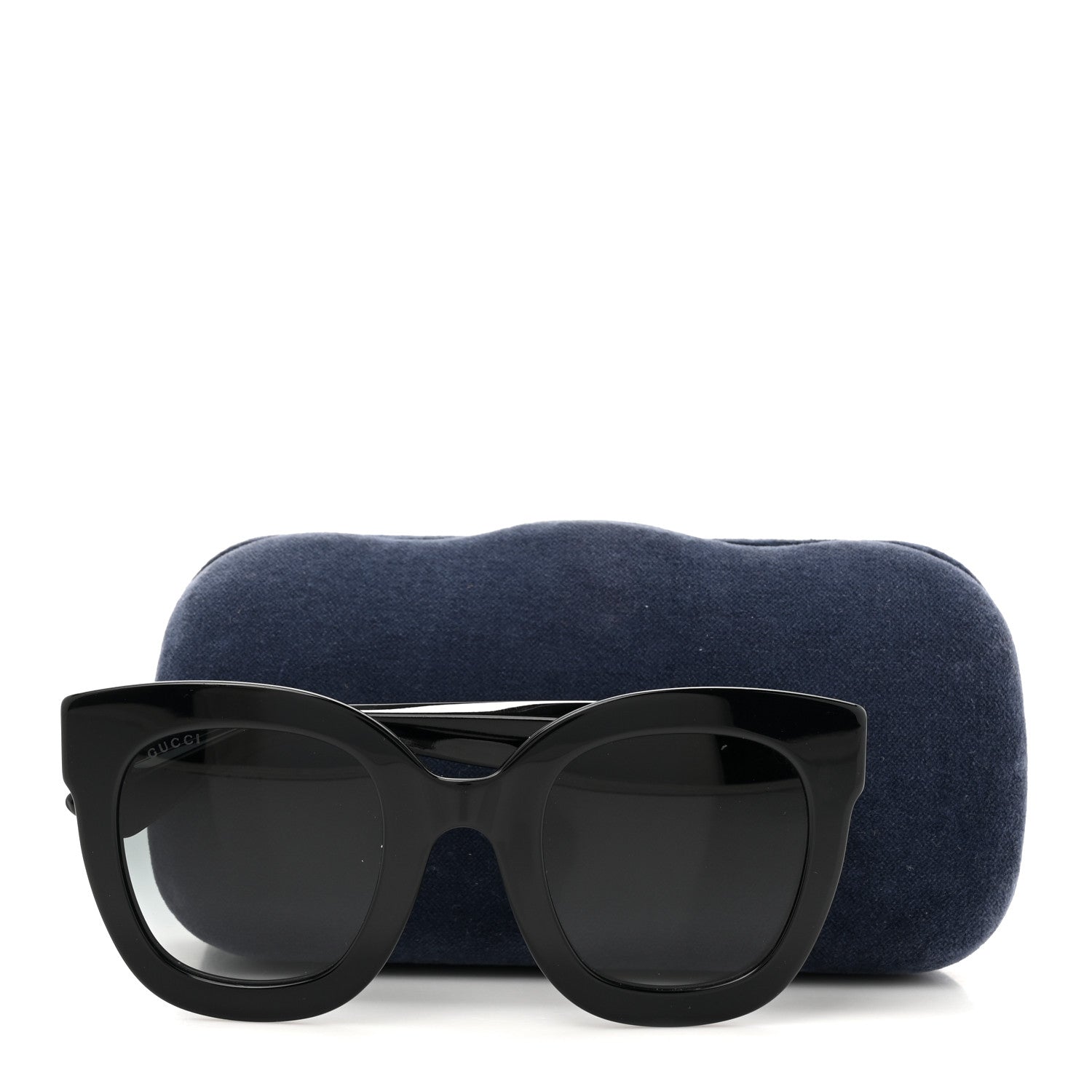 Gucci Acetate Crystal Star Round Frame Sunglasses GG0208S Black 8 of 8