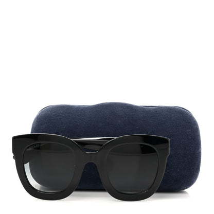 Gucci Acetate Crystal Star Round Frame Sunglasses GG0208S Black 8 of 8