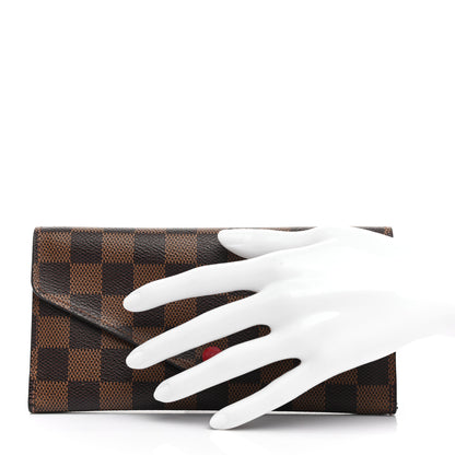 Louis Vuitton Damier Ebene Josephine Wallet Red 2 of 10