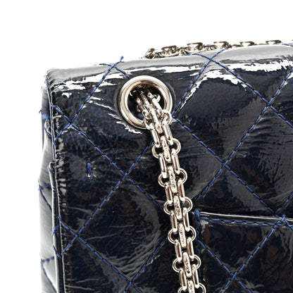 Chanel Distressed Patent Quilted 2.55 Reissue 226 Flap Navy 15 of 15
