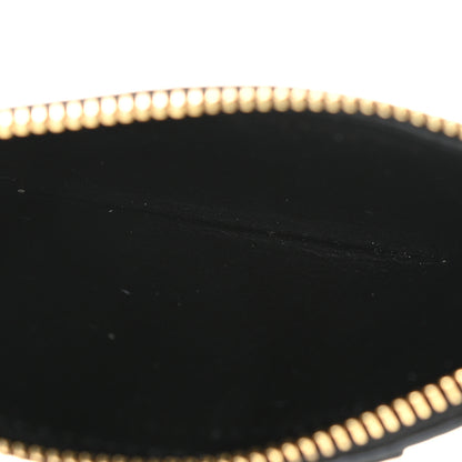 Saint Laurent Grained Calfskin Monogram 5 Fragments Zip Pouch Card Holder Black 6 of 6