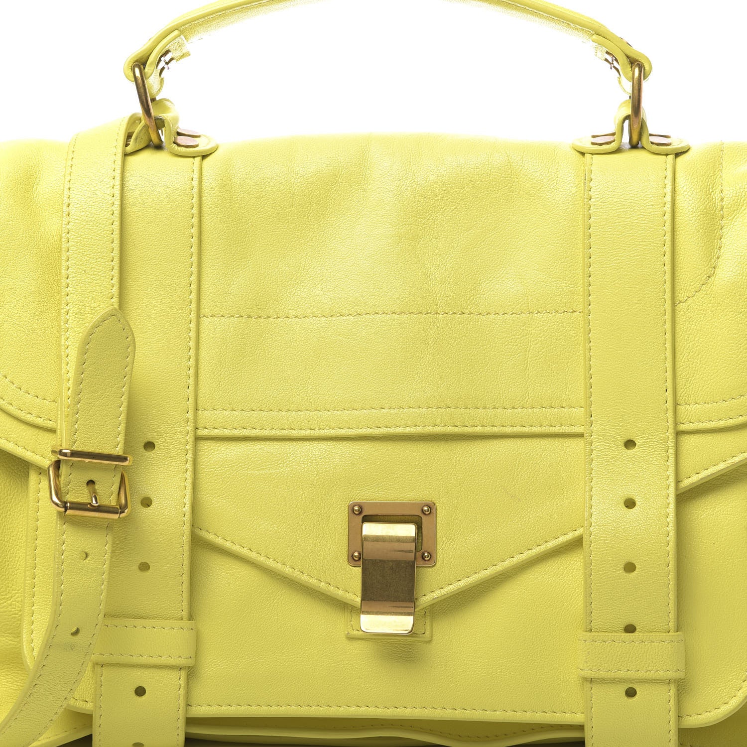 Proenza Schouler Lambskin Medium PS1 Satchel Citron 10 of 10