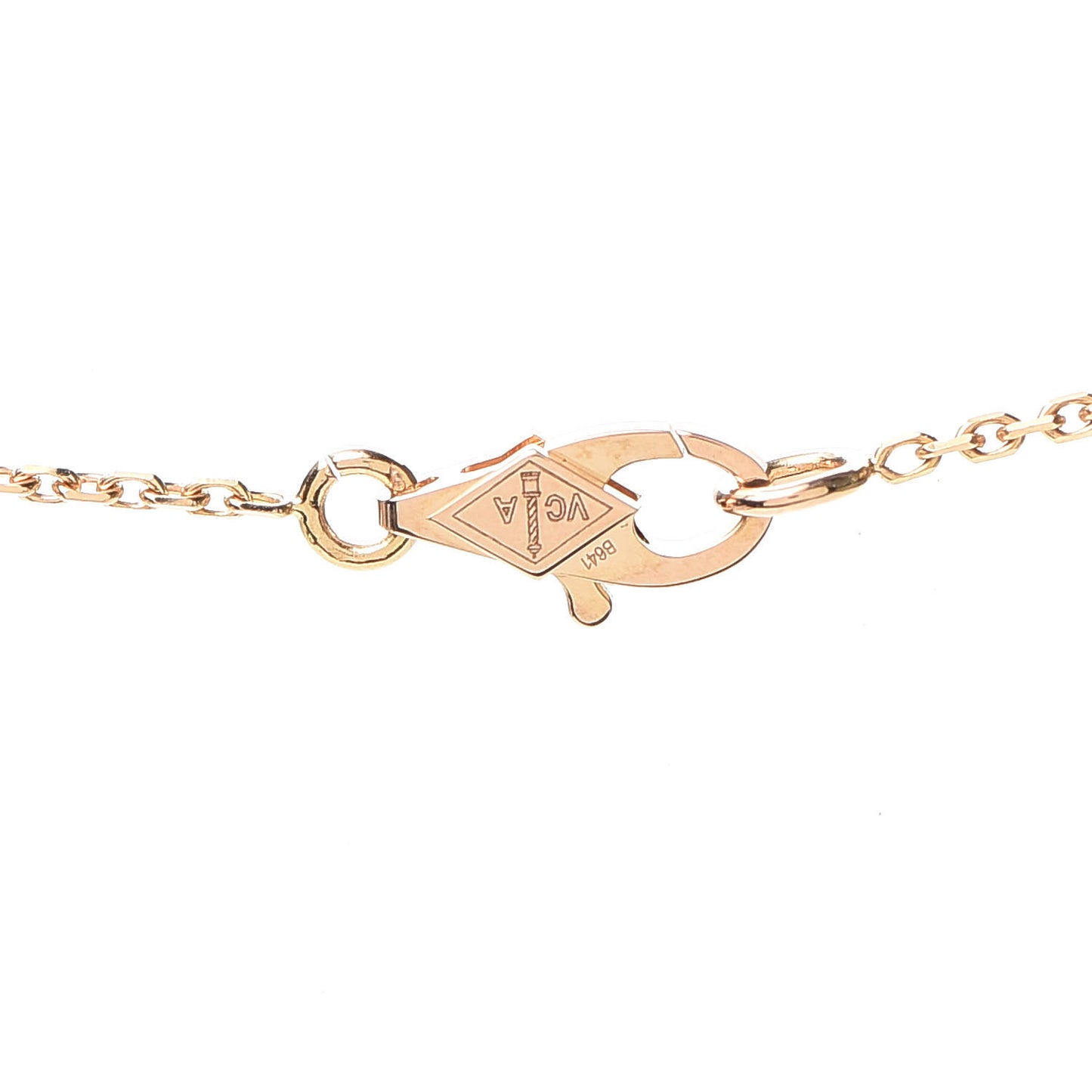 18K Rose Gold Carnelian Sweet Alhambra Pendant Necklace