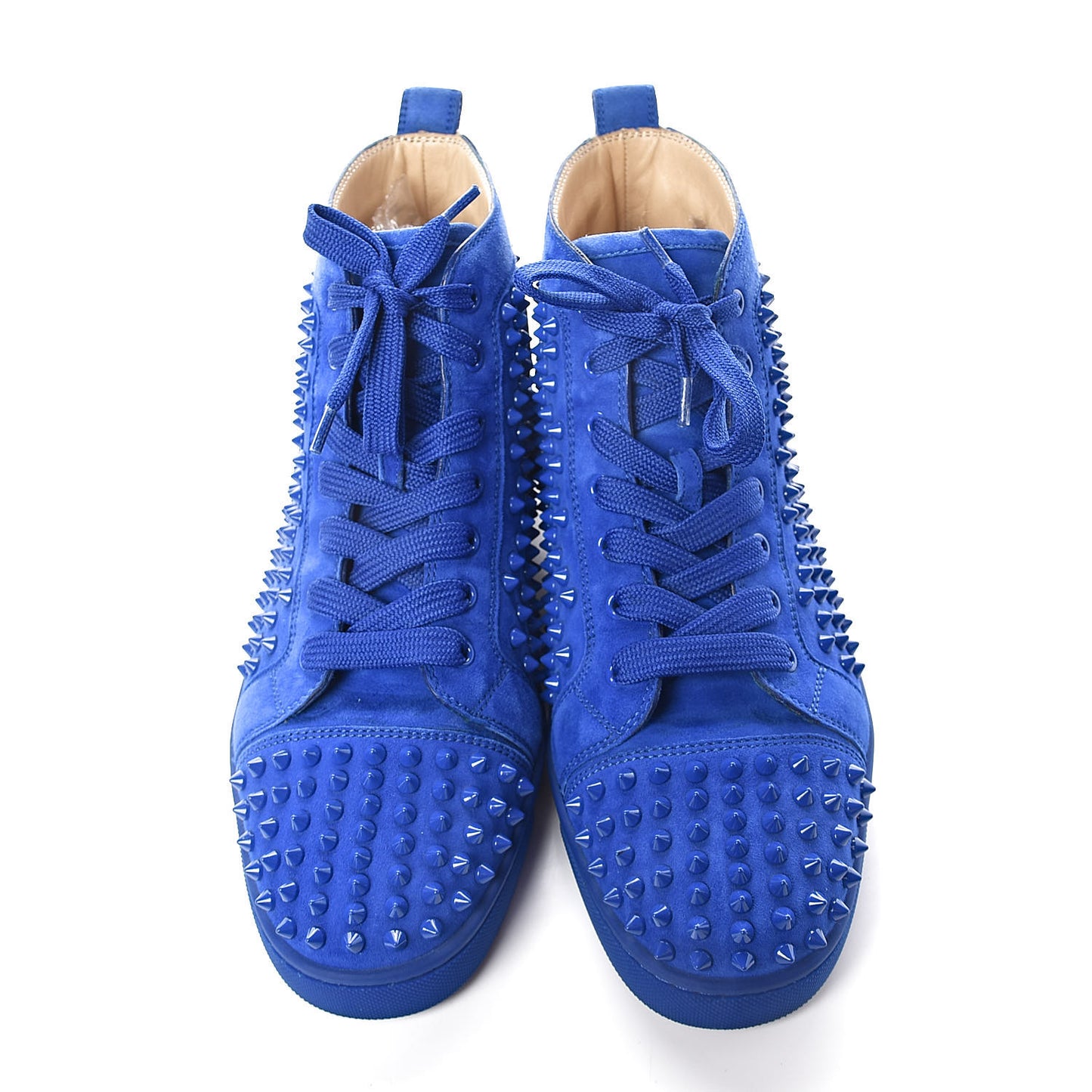 Suede Mens Louis Spikes Flat Sneakers 43 Azzurro