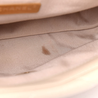 Chanel Goatskin Quilted Medium Chanel 19 Flap Beige 5 of 5