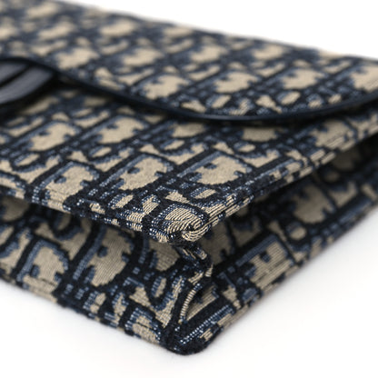 Christian Dior Oblique Saddle Chain Pouch Blue 8 of 8