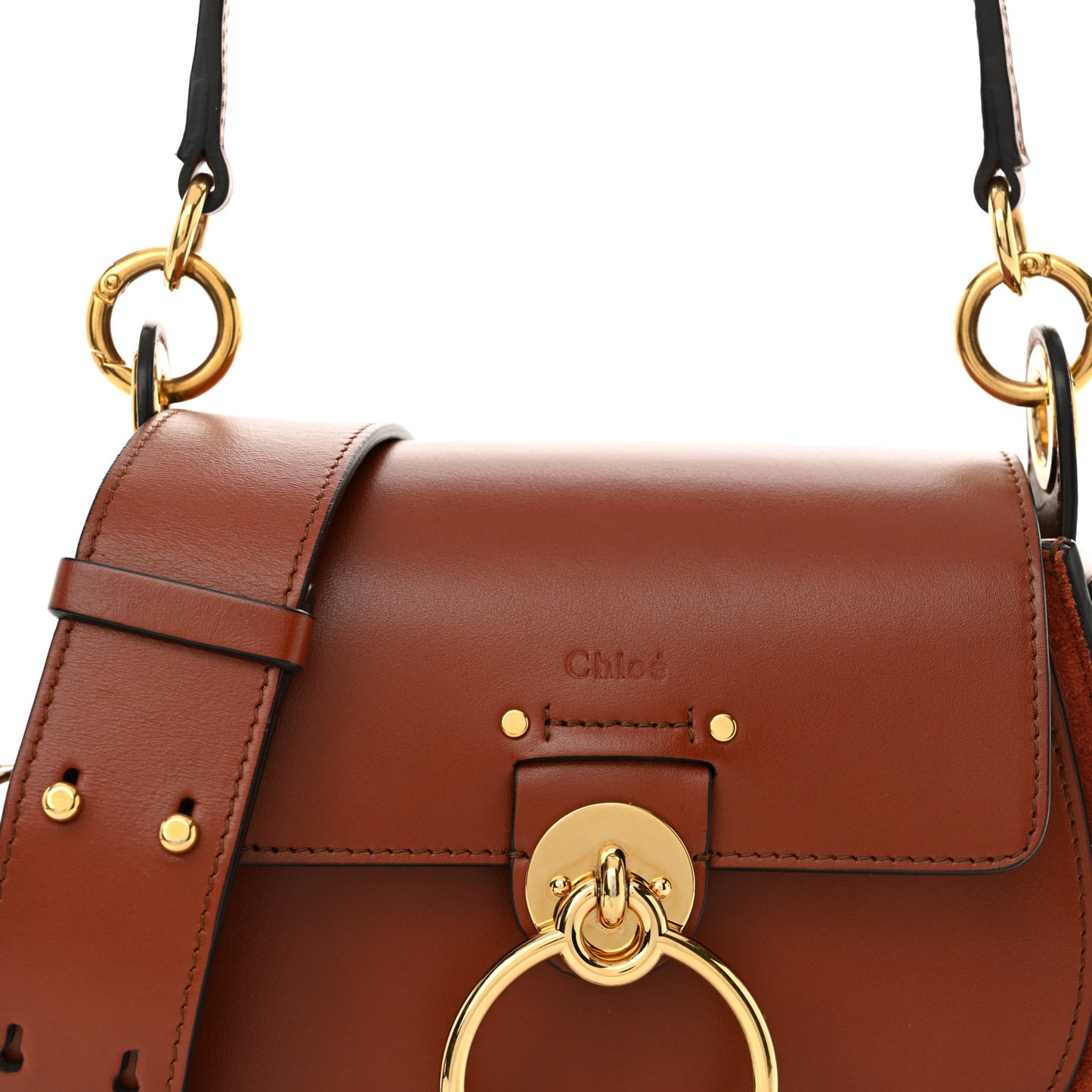 Calfskin Small Tess Bag Sepia Brown