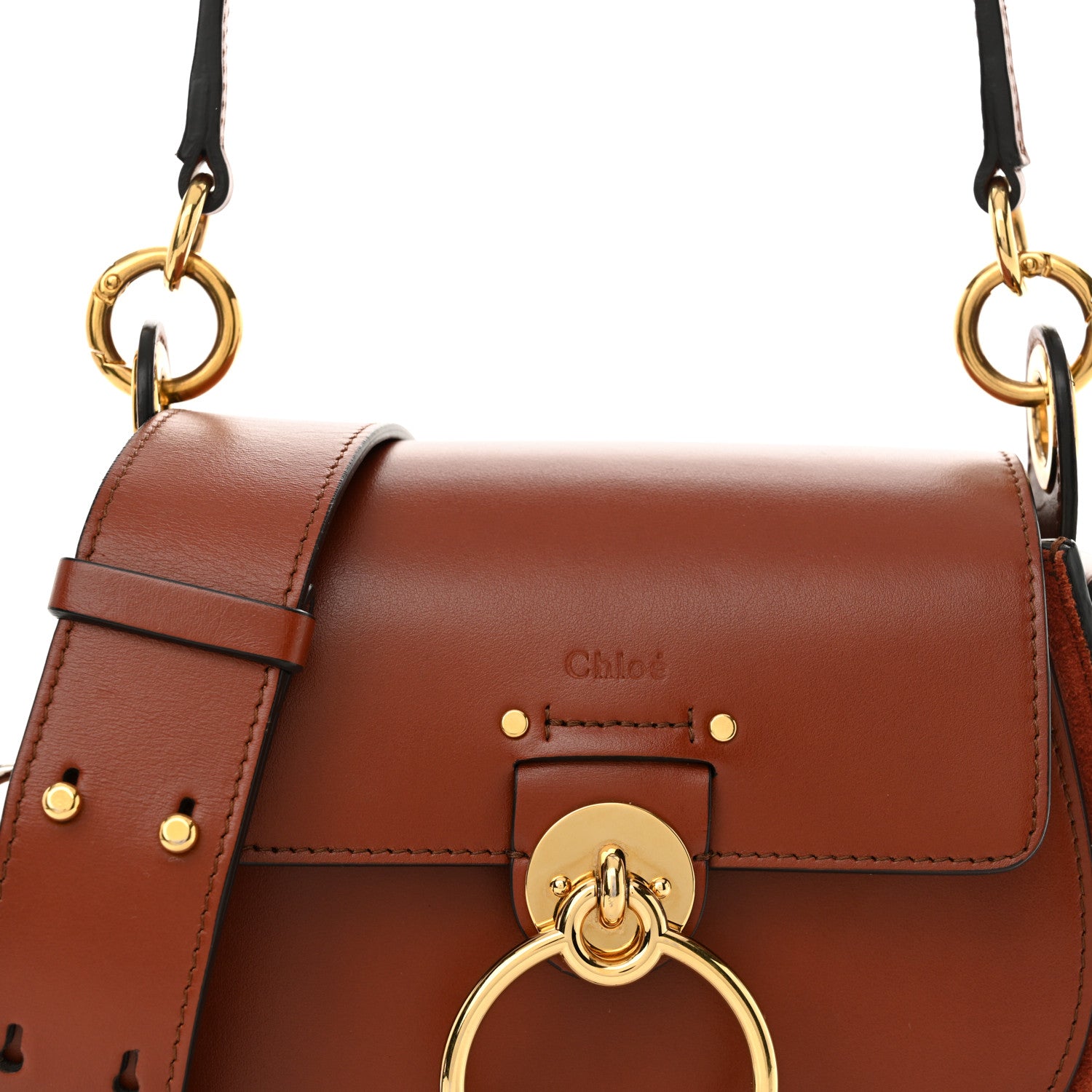 Chloe Calfskin Small Tess Bag Sepia Brown 8 of 11