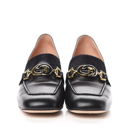 Gucci Malaga Kid Zumi Mid Heel Loafers 39 Black 2 of 11