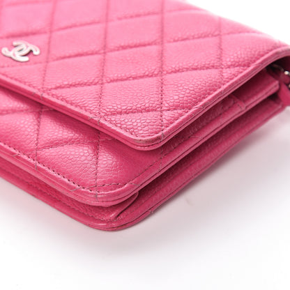Chanel Caviar Quilted Wallet on Chain WOC Pink 13 of 18