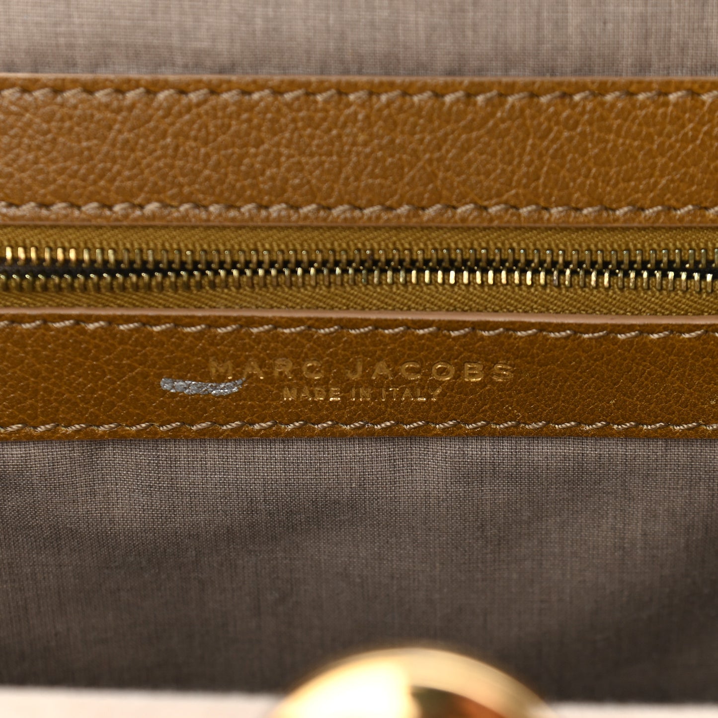 Calfskin Quilted Stam Brown