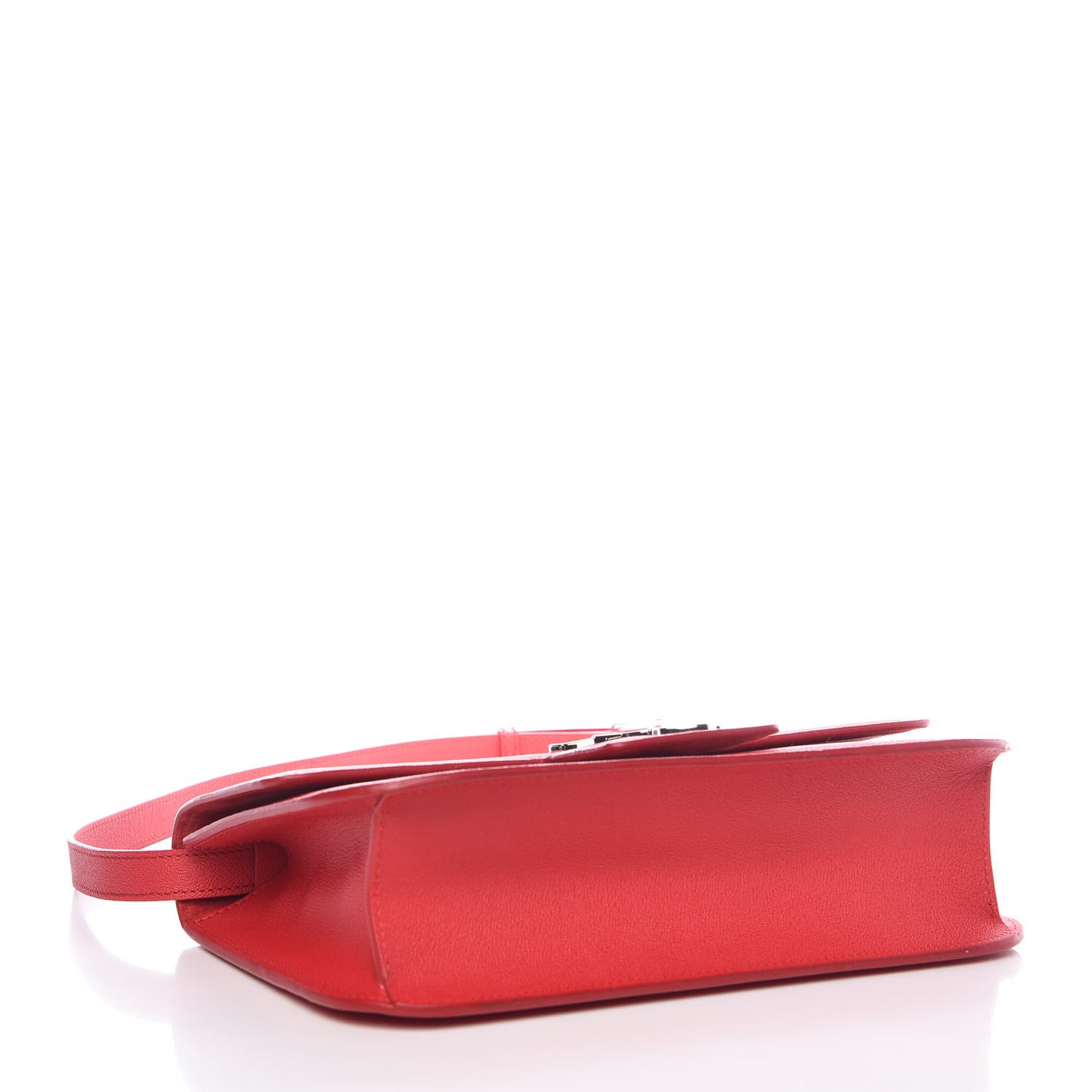 Grained Calfskin Large Insignia Satchel Red