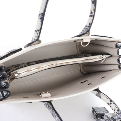 Saint Laurent Grained Calfskin Baby Sac De Jour White Black 5 of 7