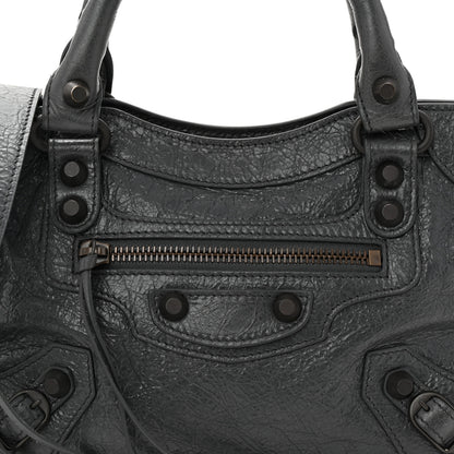 Balenciaga Agneau Arena Classic Hardware Le City Mini  Volcanic Rock 8 of 11