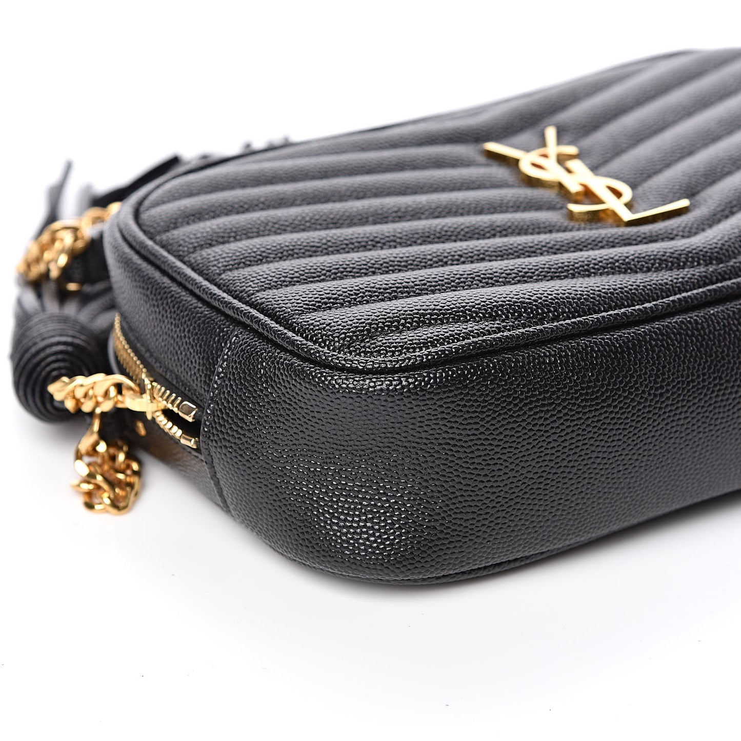 Grain De Poudre Matelasse Monogram Mini Lou Camera Bag Black