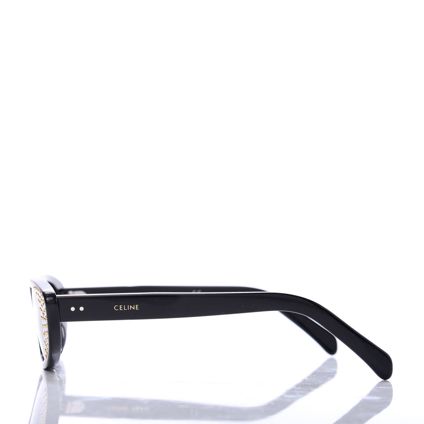 Acetate Cat Eye Studded Sunglasses CL4144US Black
