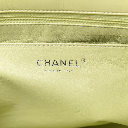 Chanel Lambskin Quilted Jumbo Single Flap Green 5 of 14