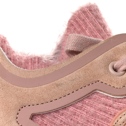 Chanel Suede Calfskin Stretch Fabric CC Sneakers 40.5 Pink 13 of 19