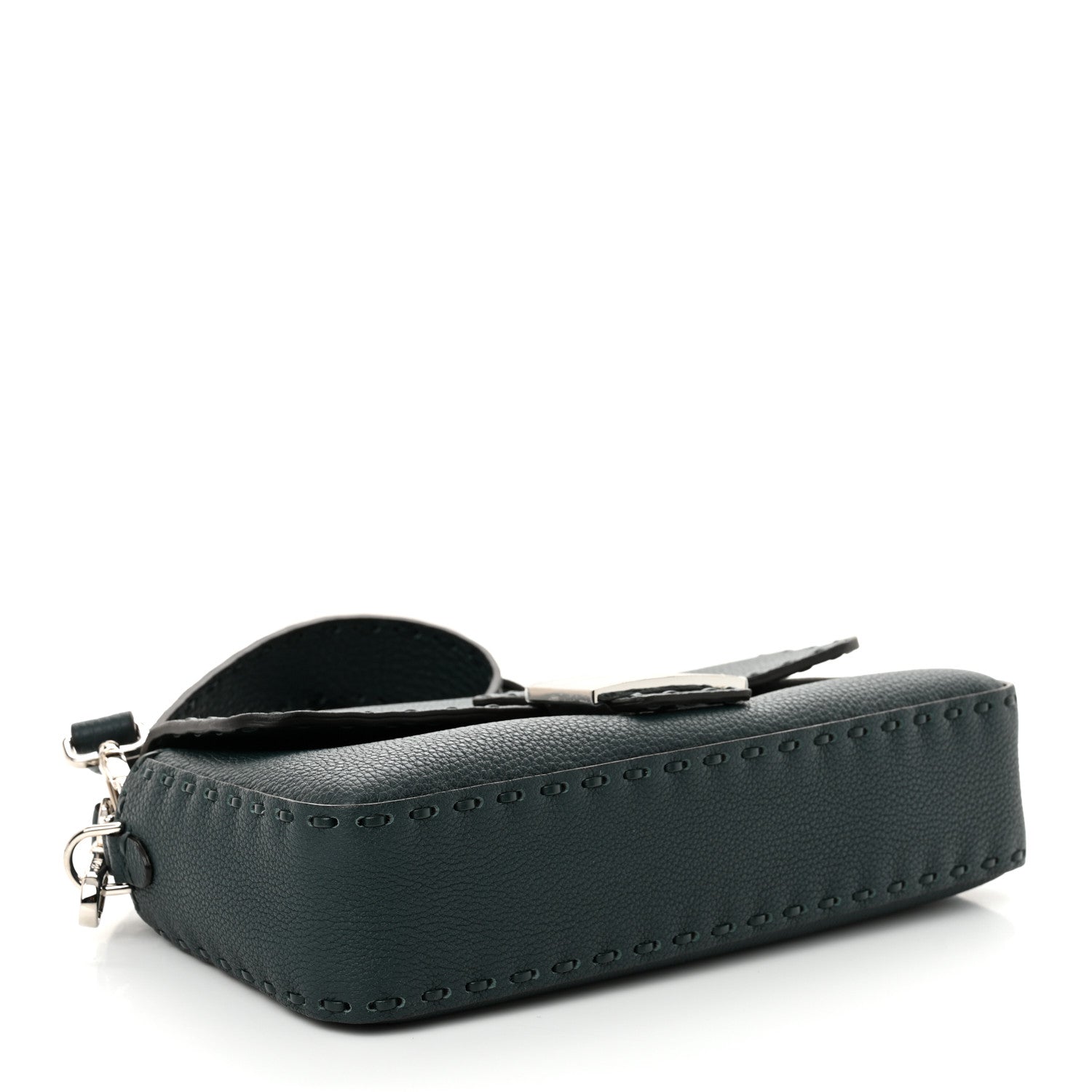Fendi Cuoio Roma Sellerissima Nappa Sintetica Tape Stitch Baguette Amazzonia 4 of 9