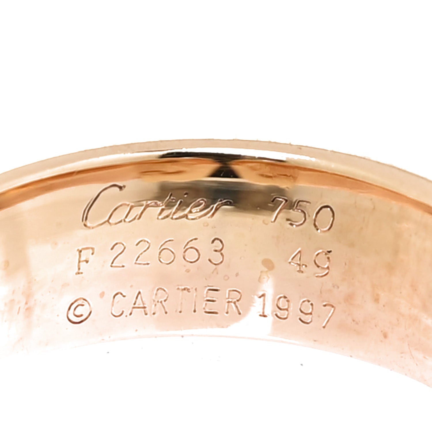 Cartier 18K Pink Yellow White Gold 8mm C De Cartier Ring 49 4.75 3 of 3