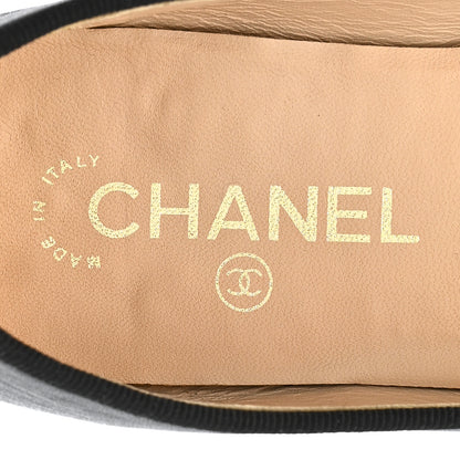 Chanel Lambskin Patent Cap Toe Ballerina Flats 39.5 Black 8 of 18