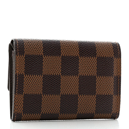 Louis Vuitton LOUIS VUITTON Damier Ebene Porte-Monnaie Plat Coin Purse Brown 3 of 6