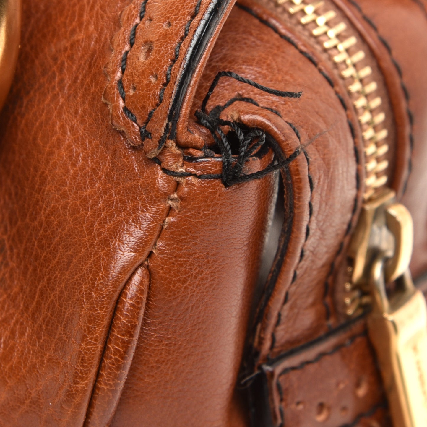 Calfskin Shoulder Bag Brown