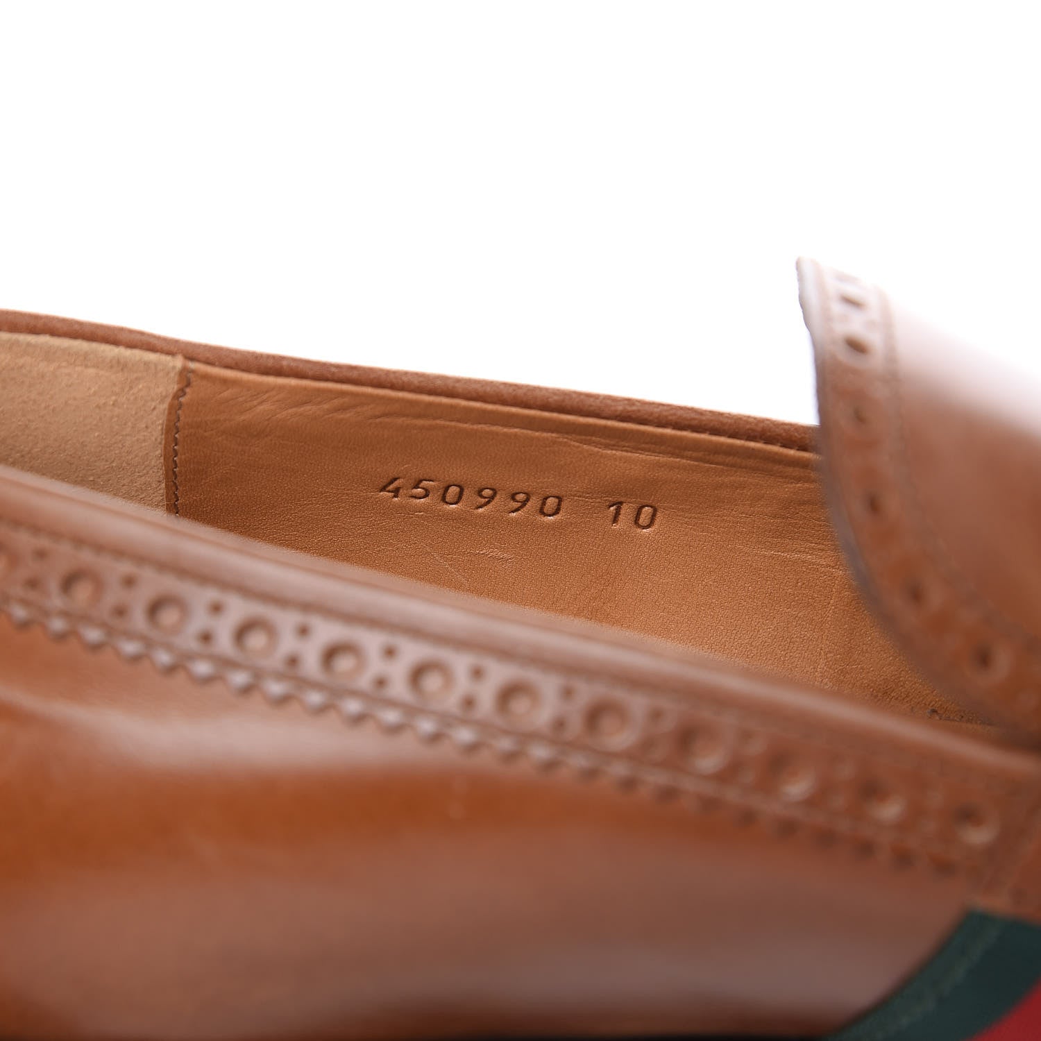 Gucci Calfskin Mens Web Bee Spirit Loafers 10 Cuir 8 of 11