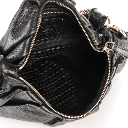 Prada Cervo Lux Chain Hobo Nero Black 5 of 7
