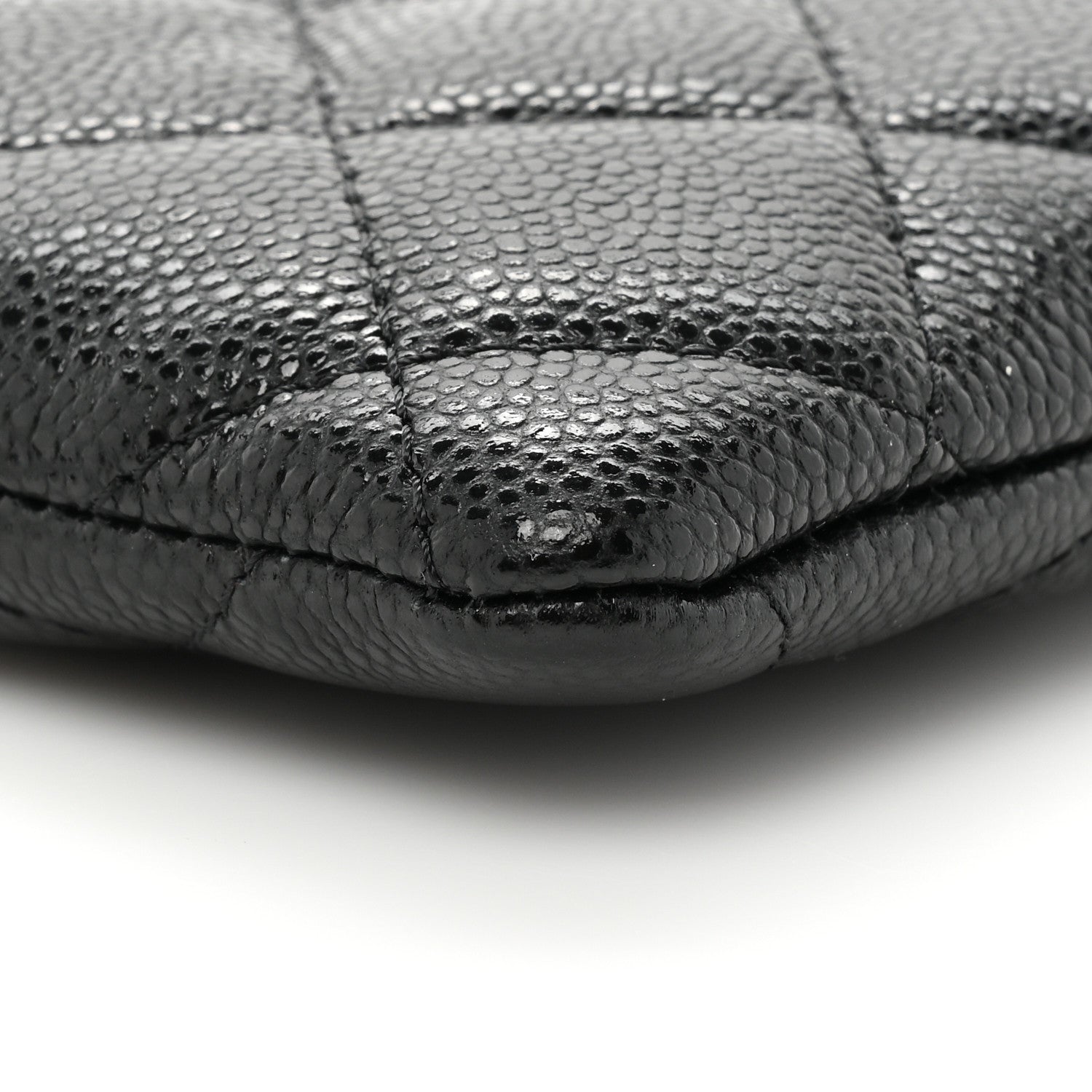 Chanel Caviar Quilted Zip Card Holder Wallet Black 9 of 11