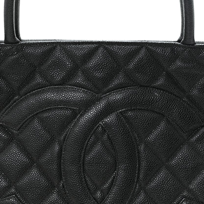 Chanel Caviar Quilted Medallion Tote Black 8 of 10