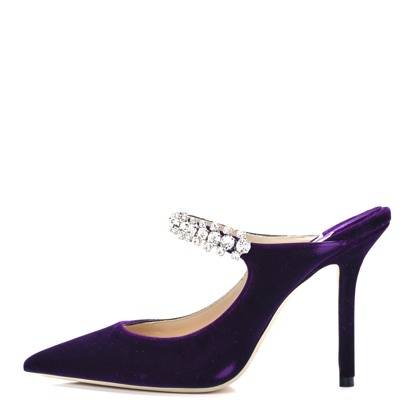 Suede Crystal Pearl Bing 100 Pumps 36 Purple