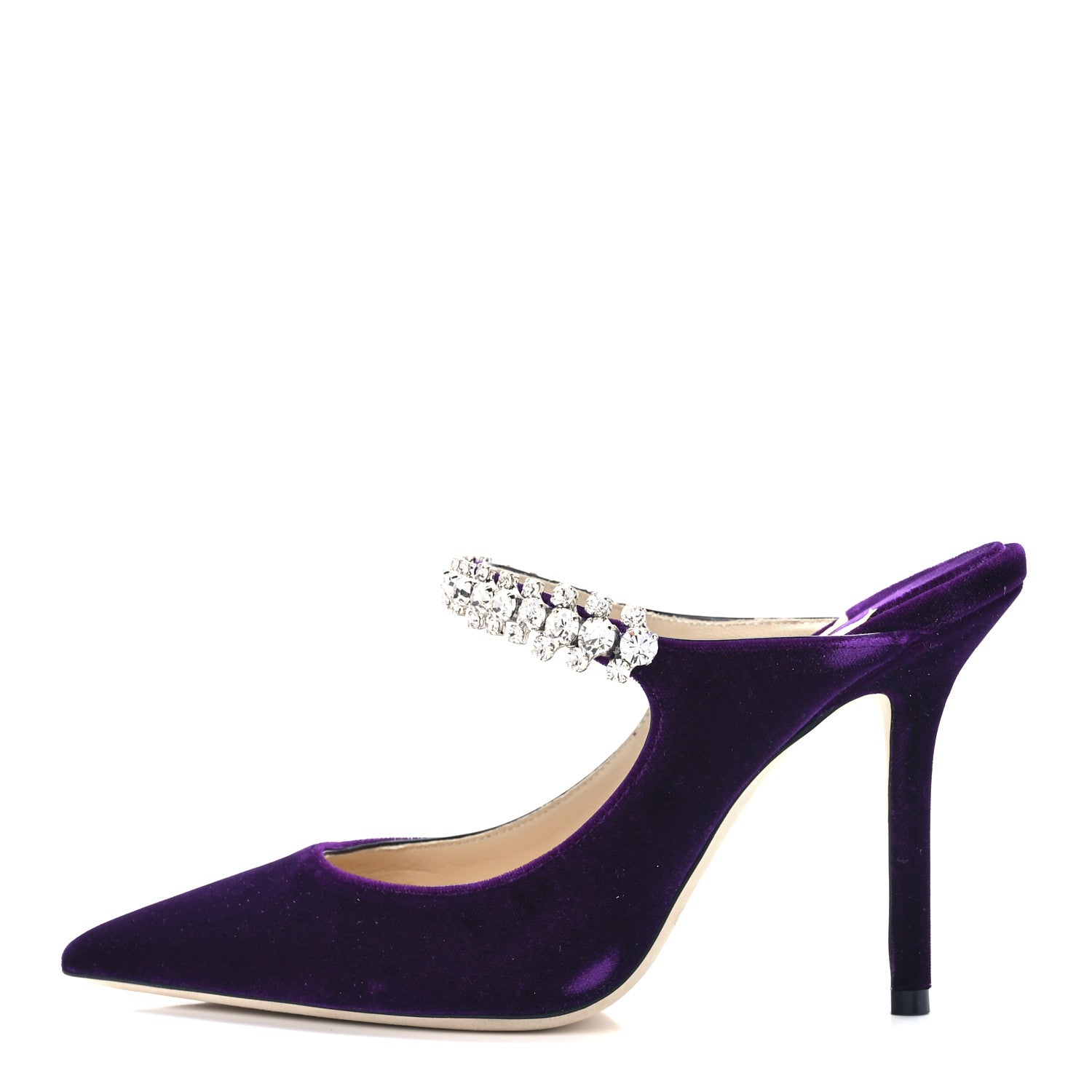Jimmy Choo Suede Crystal Pearl Bing 100 Pumps 36 Purple 1 of 7