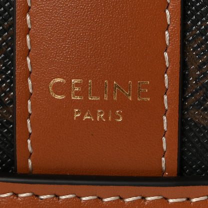 Celine Triomphe Canvas Calfskin Small Bucket Bag Tan 11 of 23